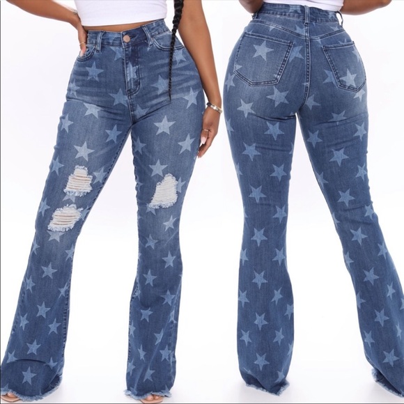 Highwaist Flare Star Jeans🔥Host Pick🔥🔥💋 - Picture 3 of 16